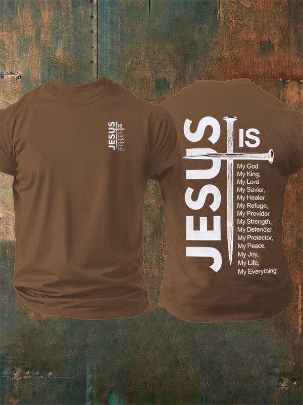 Men's JESUS IS My God Print T-Shirt