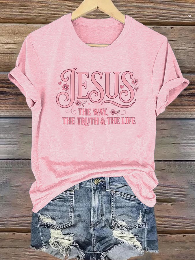 Women's JESUS THE WAY Printed T-Shirt
