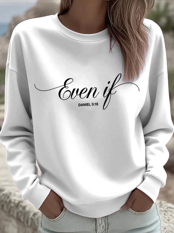 Women's Even If Faith Print Hoodie