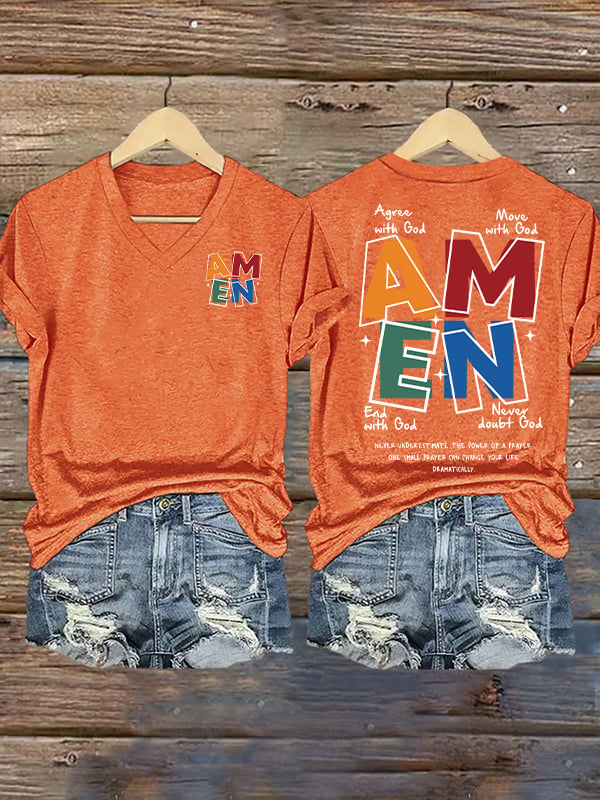 Women's AMEN Print T-Shirt
