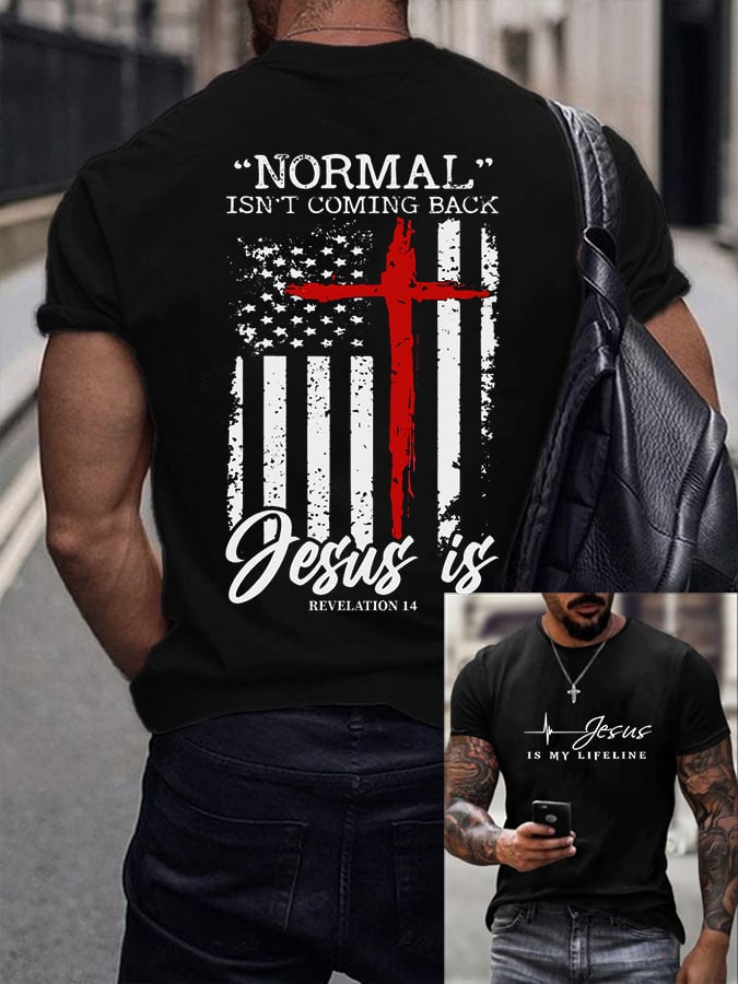Men's Faith Print Crew Neck T-Shirt