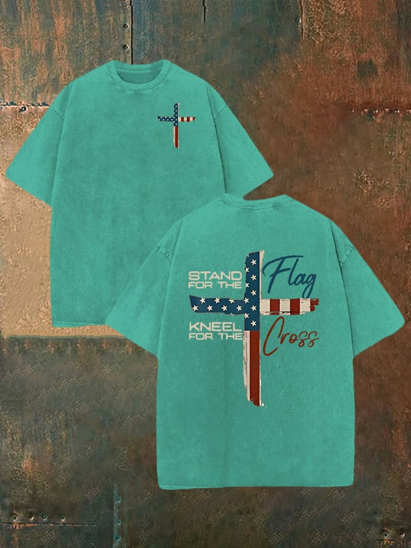 Unisex STAND FOR THE KNEEL FOR THE Print Washable T-shirt