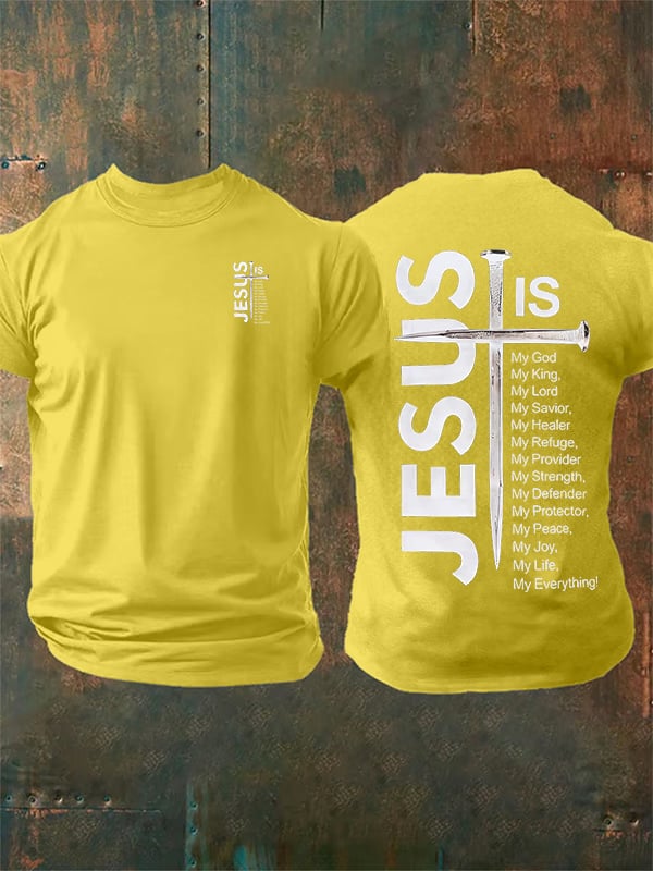 Men's JESUS IS My God Print T-Shirt