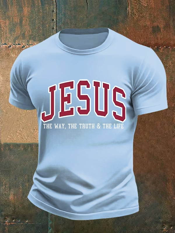 Men's JESUS THE WAY, THE TRUTH & THE LIFE printed T-shirt