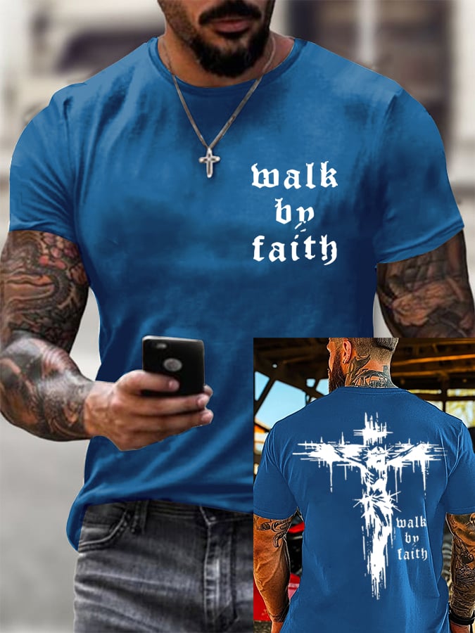 🔥Hot Sale Picks 🔥Men's Walk By Faith Short-sleeved T-shirt