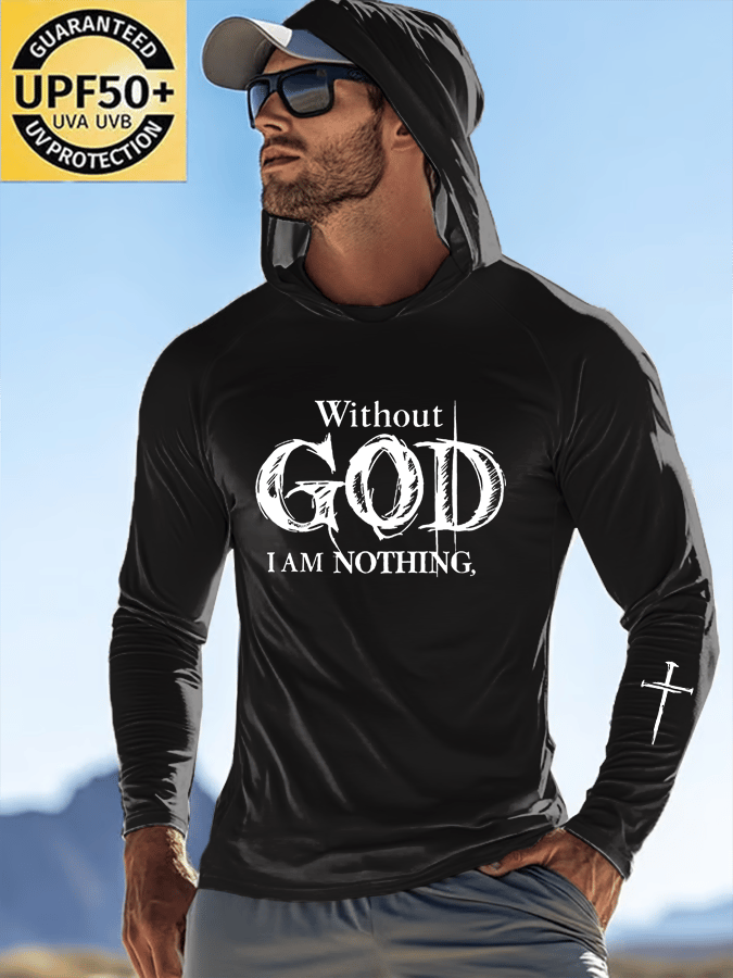 Men's Faith Outdoor Sun Protection Breathable Cool Hooded Sun Protection Long Sleeve Top