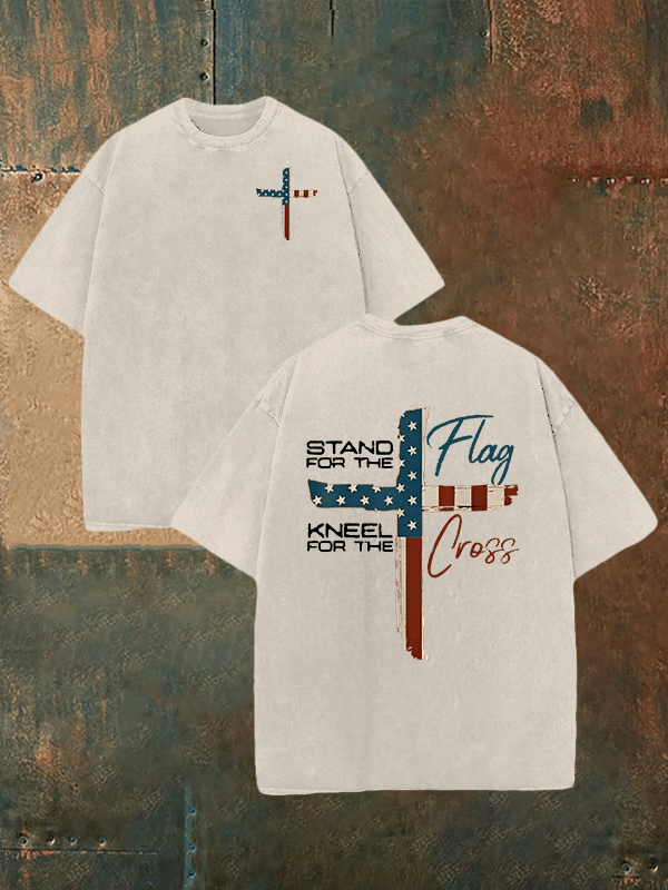 Unisex STAND FOR THE KNEEL FOR THE Print Washable T-shirt