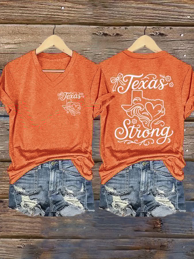Women's Texas Hill Country Strong Printed T-Shirts