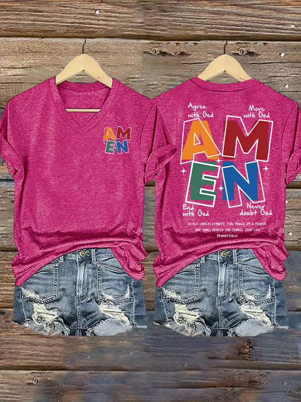 Women's AMEN Print T-Shirt