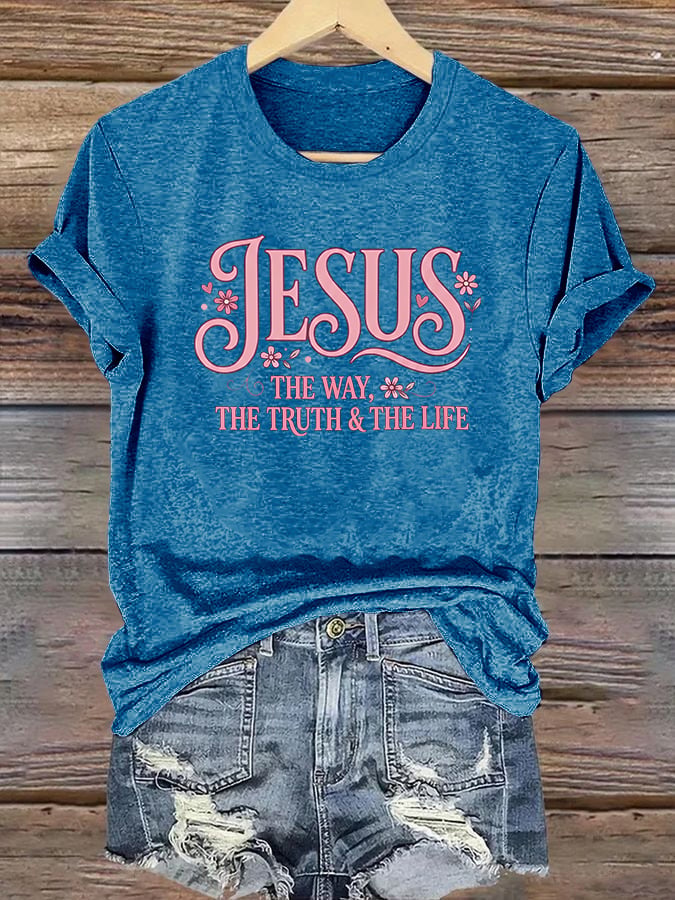 Women's JESUS THE WAY Printed T-Shirt