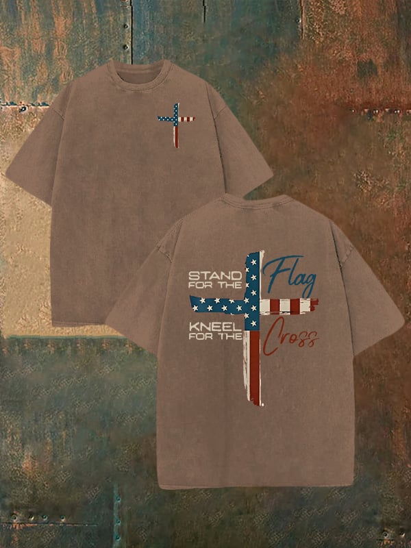 Unisex STAND FOR THE KNEEL FOR THE Print Washable T-shirt