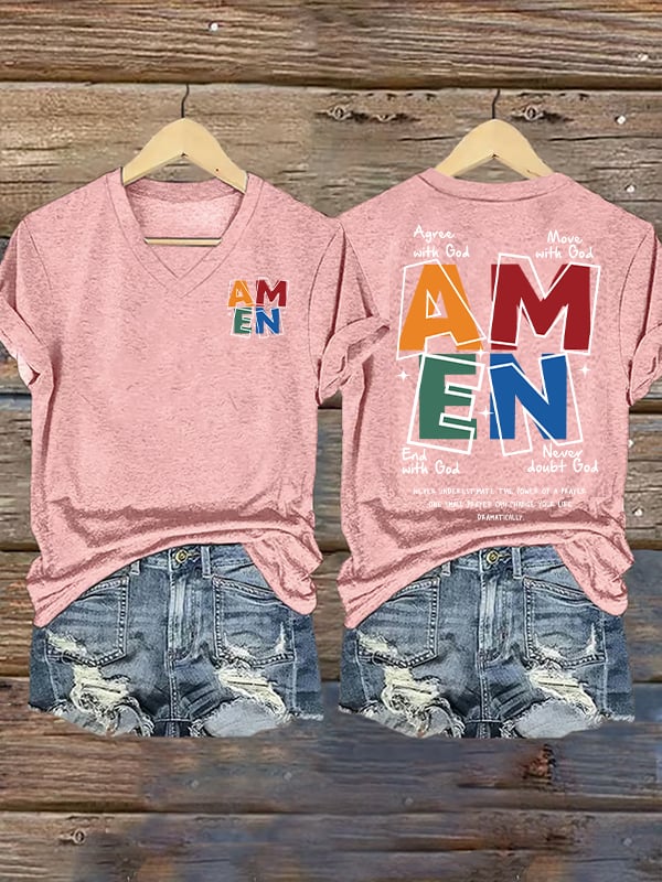 Women's AMEN Print T-Shirt
