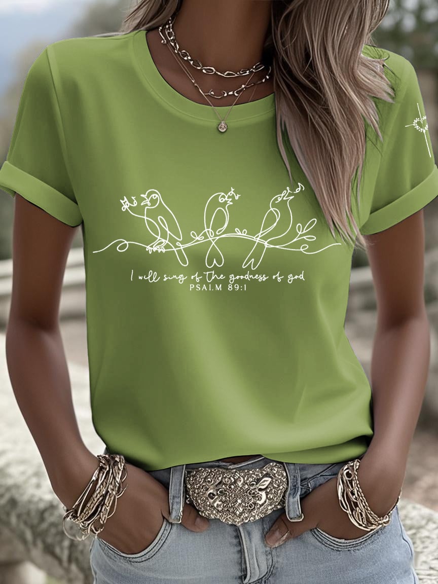Women's I Will Sing Of The Goodness Of God Print Shirt