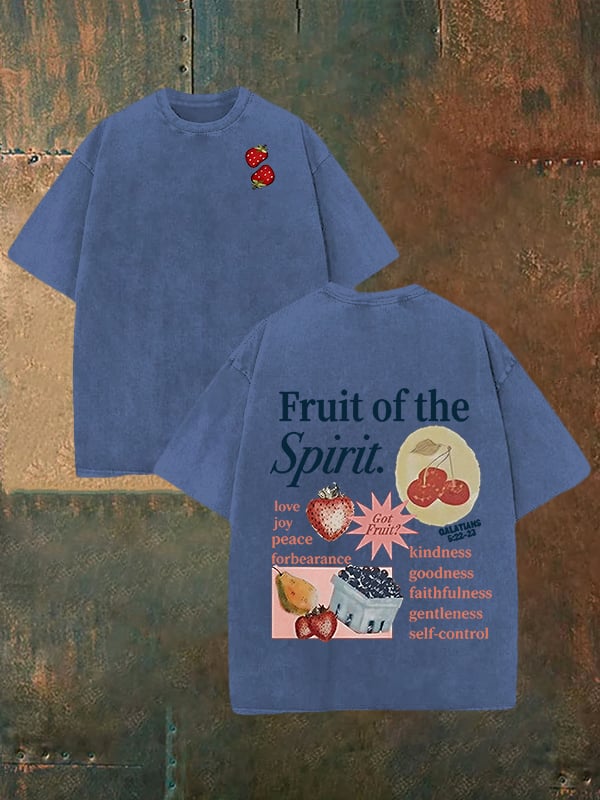 Unisex Fruit of the Spirit Print Washable T-shirt