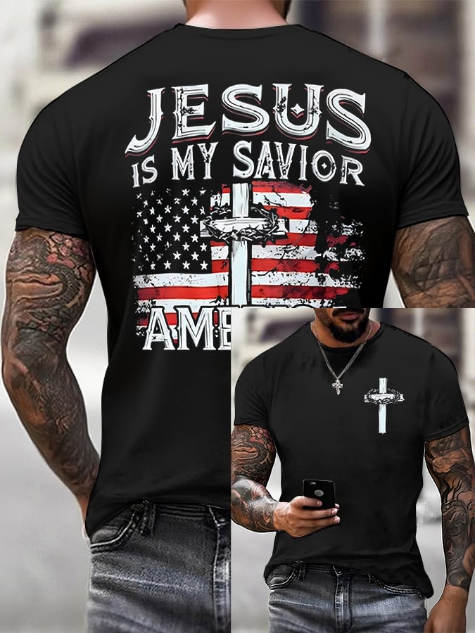 Men'S Casual Faith Short-Sleeved T-Shirt