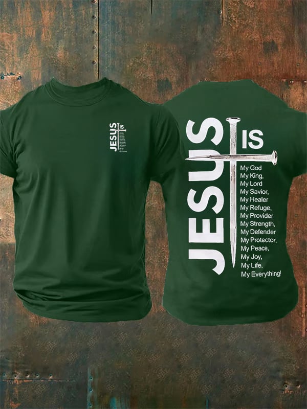 Men's JESUS IS My God Print T-Shirt
