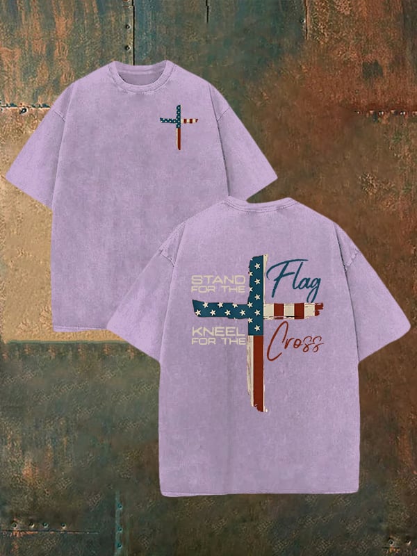 Unisex STAND FOR THE KNEEL FOR THE Print Washable T-shirt