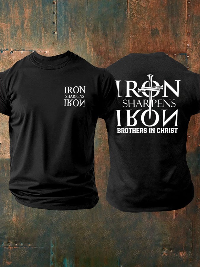 🔥Hot Sale Picks 🔥Men's Iron Sharpen Iron Printed Christian T-shirt