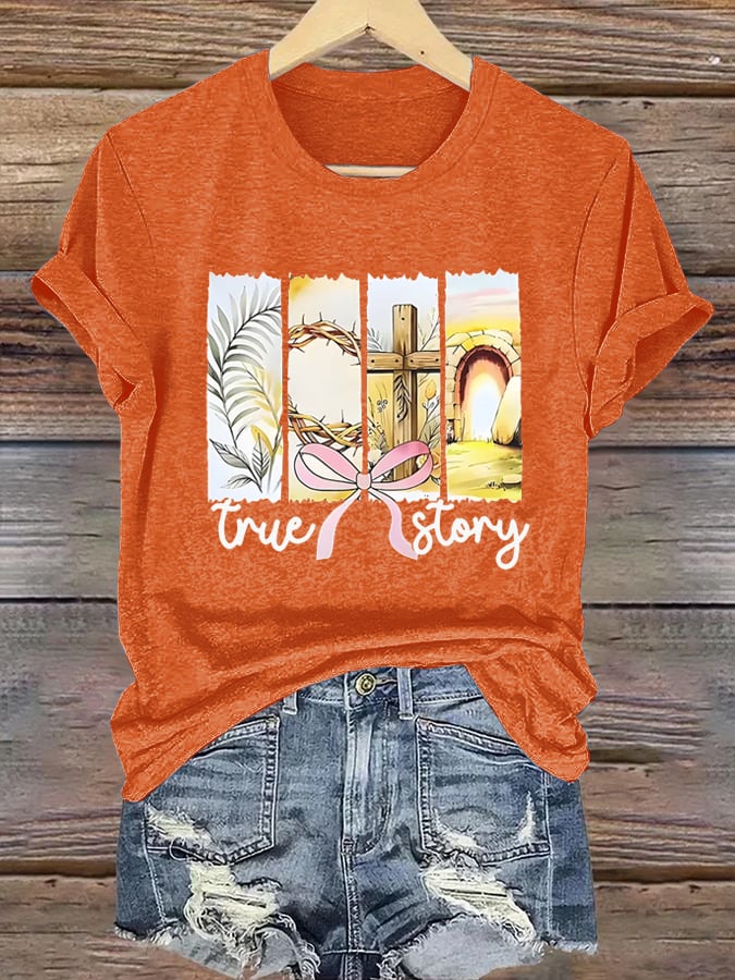Women's True Story Faith Print Shirt