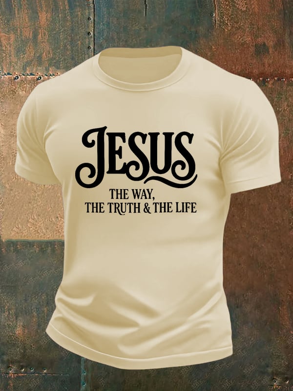 Men's JESUS THE WAY Printed T-Shirt