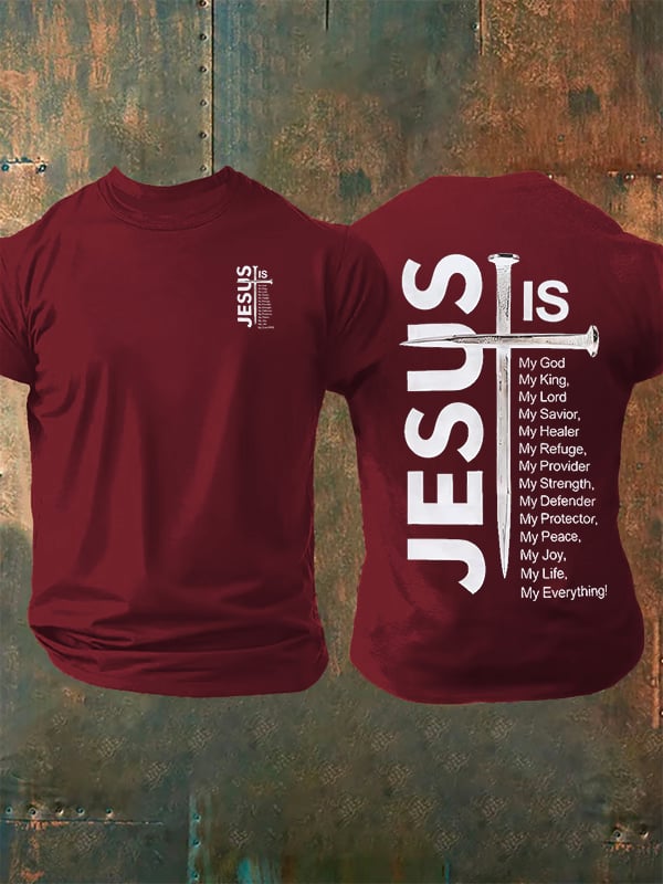 Men's JESUS IS My God Print T-Shirt