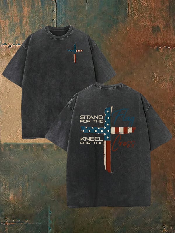 Unisex STAND FOR THE KNEEL FOR THE Print Washable T-shirt
