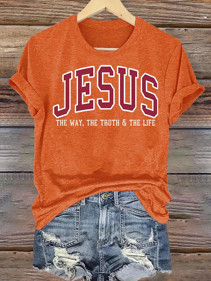 Women's JESUS THE WAY, THE TRUTH & THE LIFE printed T-shirt