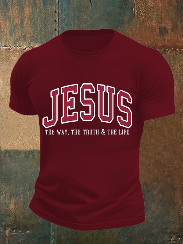 Men's JESUS THE WAY, THE TRUTH & THE LIFE printed T-shirt