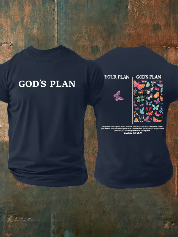 Men's your-plan-and-god's-plan Print T-Shirt