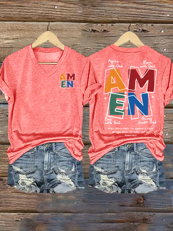 Women's AMEN Print T-Shirt