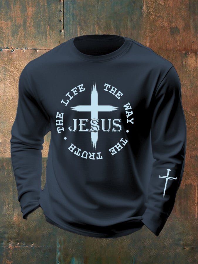 Men's Casual Faith Long-Sleeved T-Shirt