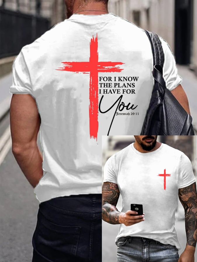 Men's Faith Printed Casual T-Shirt