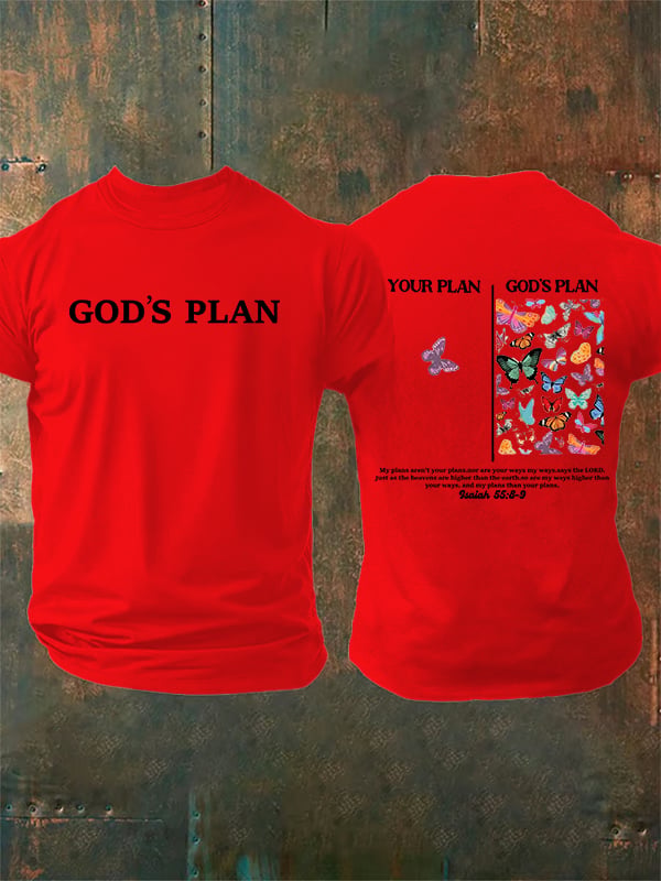 Men's your-plan-and-god's-plan Print T-Shirt