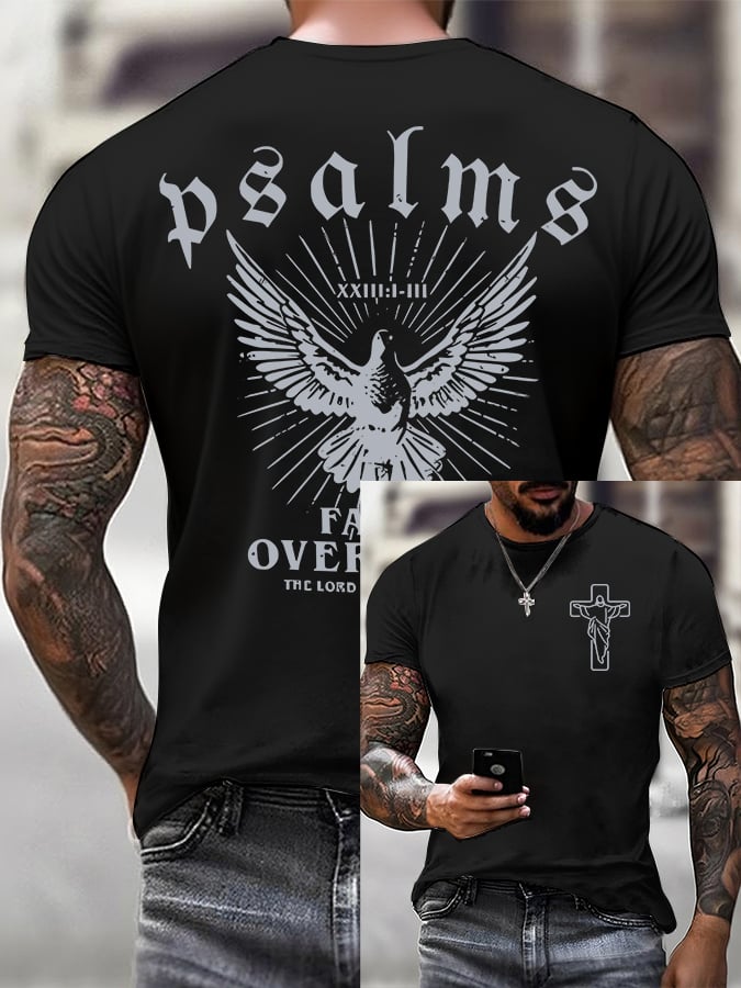 Men'S Casual Faith Print T-Shirt