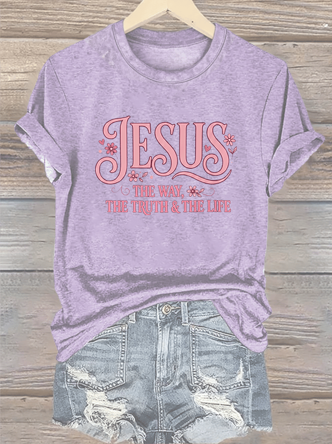 Women's JESUS THE WAY Printed T-Shirt