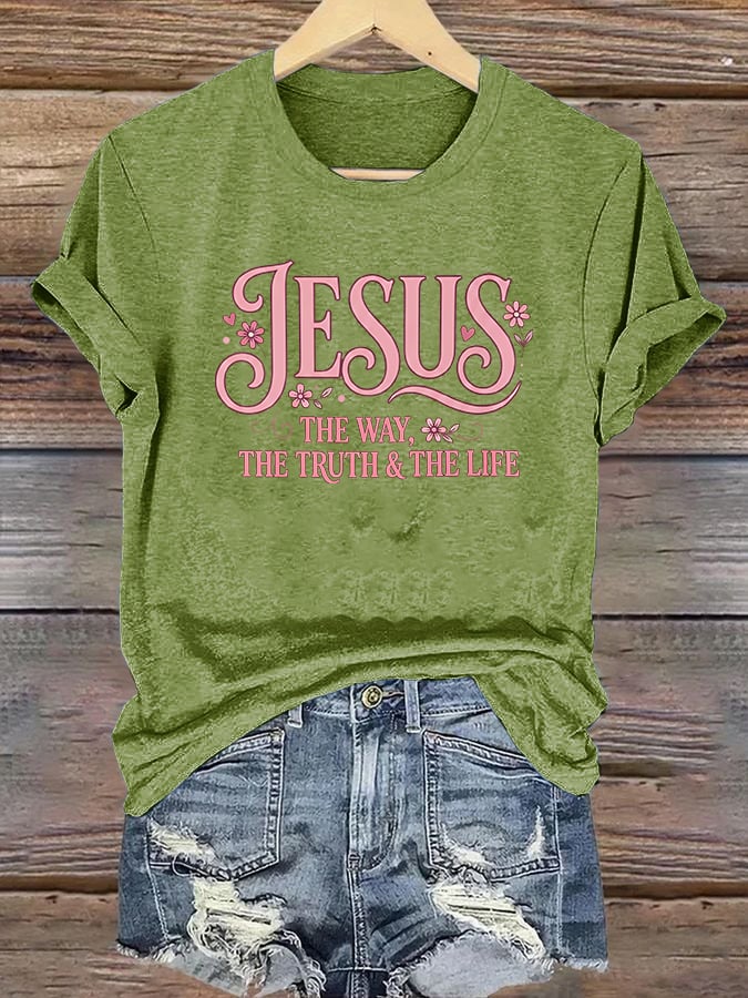 Women's JESUS THE WAY Printed T-Shirt