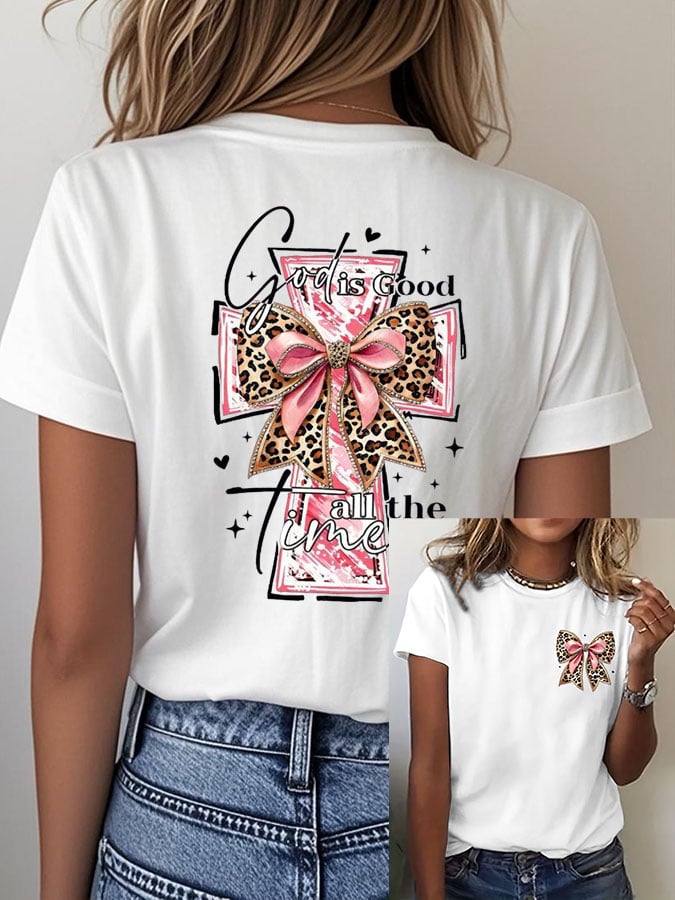 Women's God Is Good All The Time Print Crew Neck T-Shirt