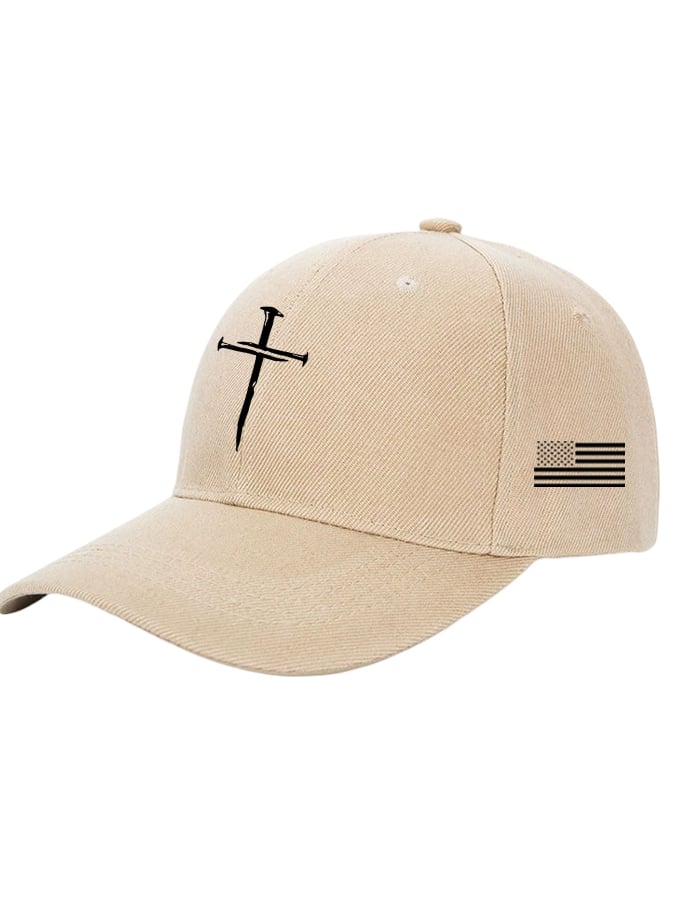 Unisex Flag Cross Print Baseball Cap