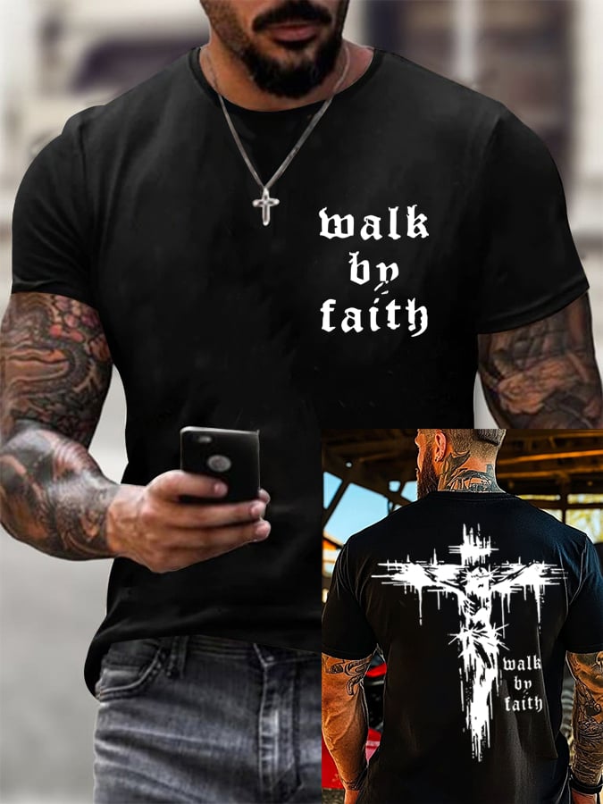 🔥Hot Sale Picks 🔥Men's Walk By Faith Short-sleeved T-shirt
