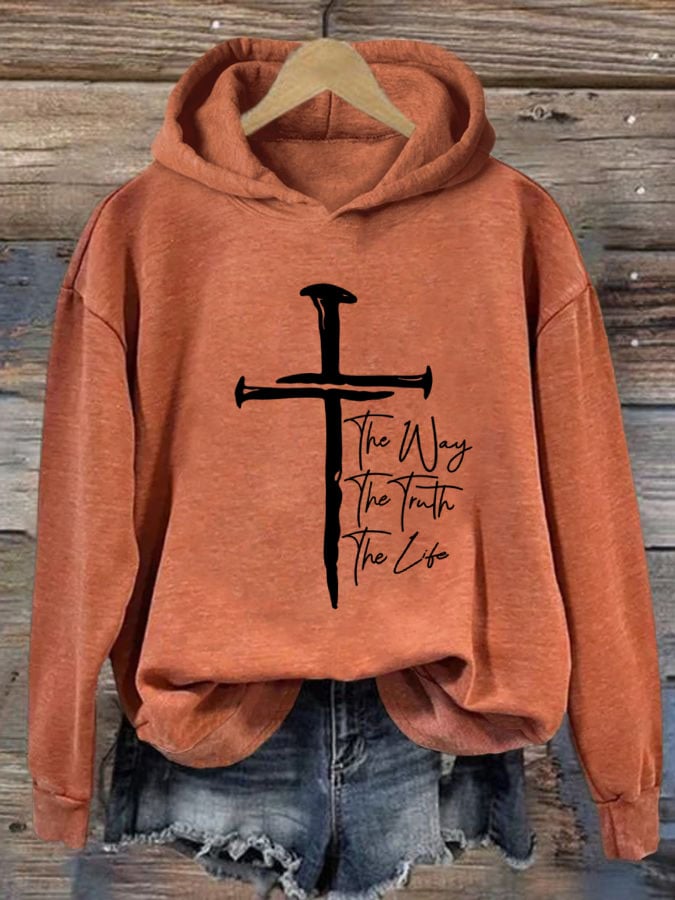 Women's Jesus The Way The Truth The Life Print Sweatshirt
