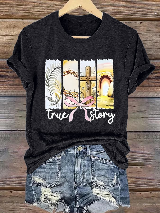 Women's True Story Faith Print Shirt