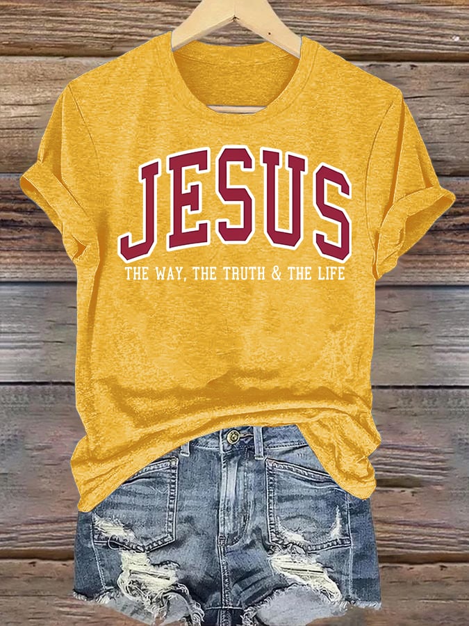 Women's JESUS THE WAY, THE TRUTH & THE LIFE printed T-shirt