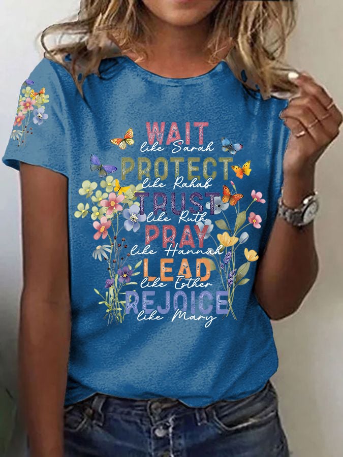 Women'S Casual Sign Language Faith Short Sleeve T-Shirt