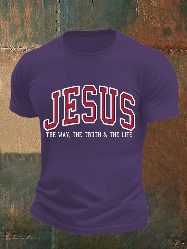 Men's JESUS THE WAY, THE TRUTH & THE LIFE printed T-shirt