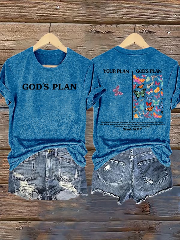 Women's your-plan-and-god's-plan Printed T-shirt