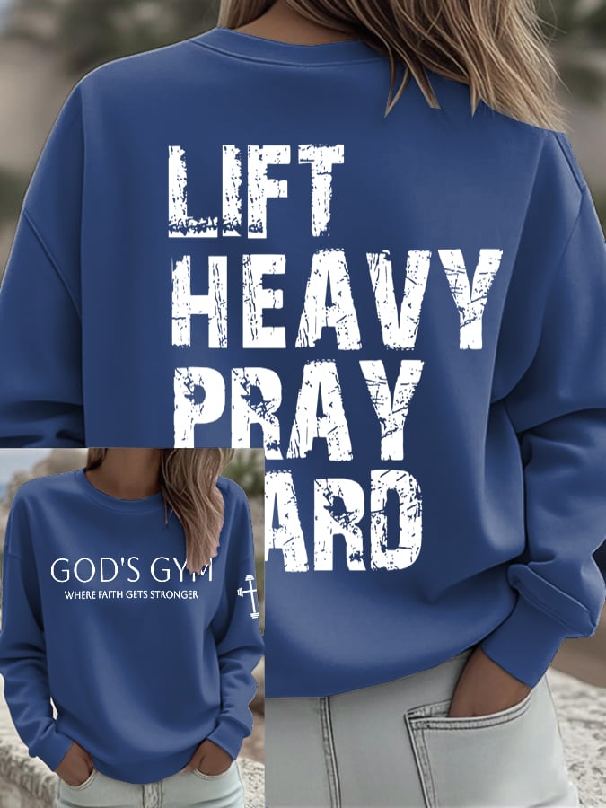 Women's Gym Faith Print Sweatshirt
