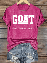 Women's  GOD OVER ALL THINGS printed T-shirt