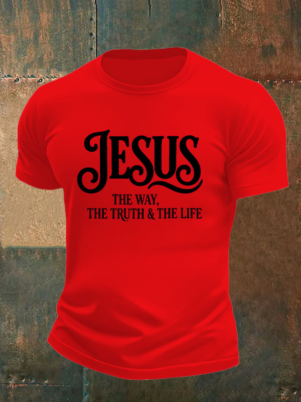Men's  JESUS THE WAY Printed T-Shirt