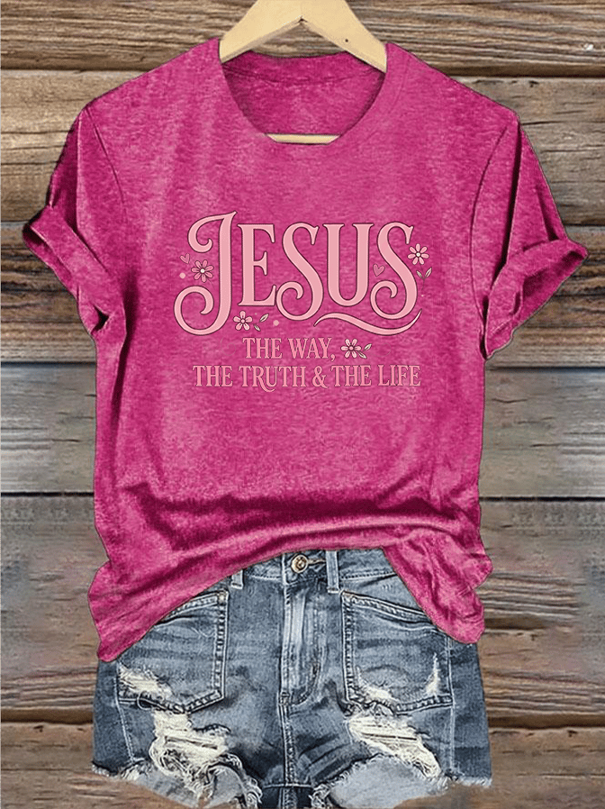 Women's  JESUS THE WAY Printed T-Shirt