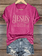 Women's  JESUS THE WAY Printed T-Shirt